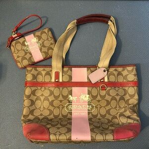 Coach Shoulder Bag and Wristlet